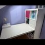 Attractive White Desk with Bookshelves attached Image 5