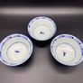 Chinese Qing Porcelain 3 Bowls 18th Century Blue / White Image 4