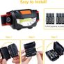 LED Head Torch, [2 Pack] COB Headlamp Super Bright Headlight, Adjustable with 3 Modes, Lightweight for Running, Camping, Fishing (FREE POSTAGE) Image 7