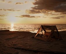 Quick Pitch Canvas Tent 360 panoramic view Sets Up In One Minute