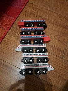 Wooden magnet trains
