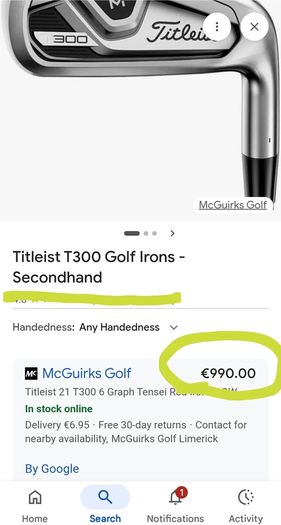 Brand New Titleist T300 Irons ( DOZEN PROVs FREE )