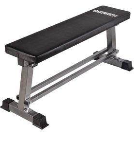 Flat Weight Bench Workout Flat Bench Weightlifting Bench with Dumbbell Rack Home Training Multiuse Fitness Bench
