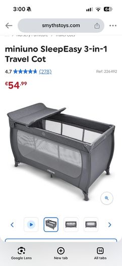 3 in 1 travel cot