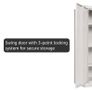 Metal Storage Cabinet with 2 Door and 3 Adjustable Shelves, 109CM Tall Storage Cupboard with Lock for Home, Office, Warehouse, 109 x 40 x 90 cm (Light Grey) Image 6