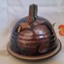 Studio pottery Cheese Dome, pottery butter dish Image 2