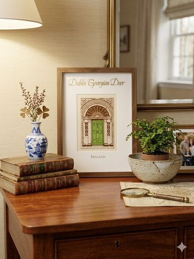 Dublin Georgian Door Laser Engraved Walnut Picture Frame with Gift box