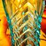 Vintage turquoise vaseline vase Image 6