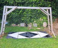monkey bars and gymnastics mat