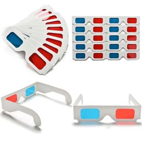 Universal Paper Anaglyph 3D Glasses Paper 3D Glasses View Anaglyph Red Cyan Red/Blue 3D Glass For Movie EF