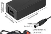 Fiido Charger for D1/D2/D2S/D4/D4S 42V 2A Foldable Electric Bike Battery Charger, Ebike Charger