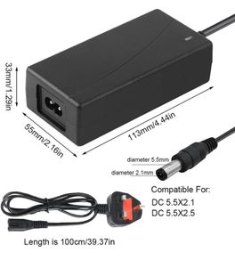Fiido Charger for D1/D2/D2S/D4/D4S 42V 2A Foldable Electric Bike Battery Charger, Ebike Charger