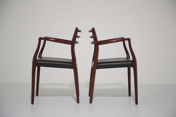 Vintage Danish Mahogany Carver Armchair Model 62 by Niels Otto Moller, 1960s