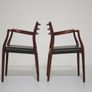 Vintage Danish Mahogany Carver Armchair Model 62 by Niels Otto Moller, 1960s Image 8