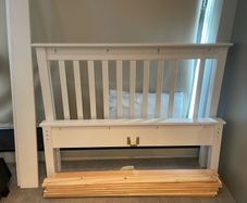 Stunning Modern White 4Ft Small Double Wooden Bed Frame - Can Deliver