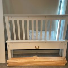 Stunning Modern White 4Ft Small Double Wooden Bed Frame - Can Deliver