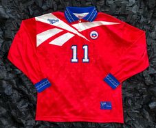 Chile Reebok Football long sleeve Jersey Shirt 1997 1998 1999 L Original Salas