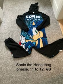 Sonic the Hedgehog onesie, 11 to 12