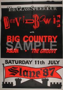 David Bowie Slane Castle 1987 Reproduction Of Original Poster