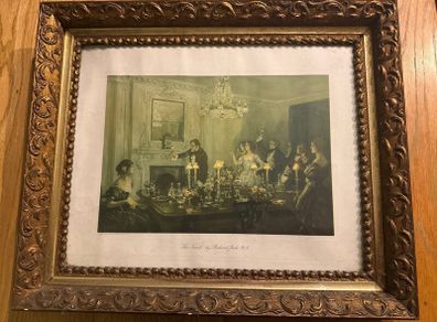 Large Vintage Gold Frame Art Print - The Toast