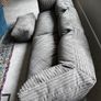 Loungepug Albert 3-Seater Bean Bag Sofa with matching large footstool Image 4