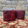 Pair of Oxblood Leather Cube Footstools. Image 2