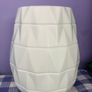 Small white plastic vase - 10L x 6W x 2H centimetres Image 3