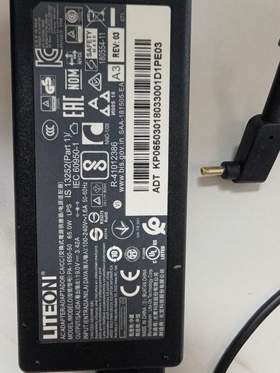 Genuine 65W Charger - 19V 3.42A