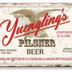 Yuengling's Pilsner Beer : Metal sign