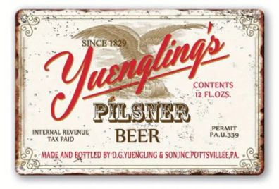 Yuengling's Pilsner Beer : Metal sign