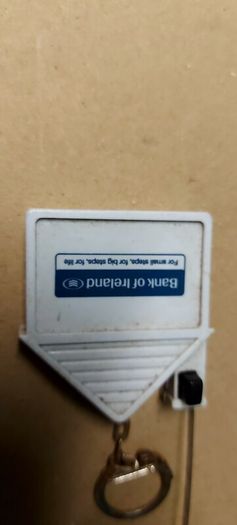 Vintage bank of Ireland measurement tape key ring , unusual novelty item ,,price includes post to anywhere in Ireland thank you, or if buyer collects cheaper, used condition see pictures for condition ,sold as seen