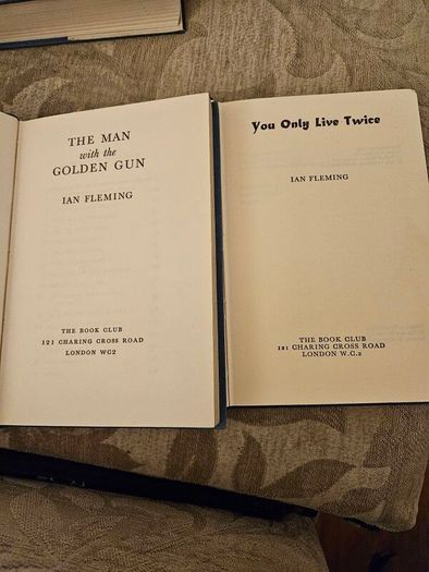 James Bond X 2. The Man With The Golden Gun 1965 And You Only Live Twice 1964. Both Published By The Book Club London Hardbacks In Good Condition. See Photos For Same