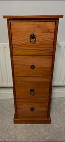 4 drawer pine tall boy