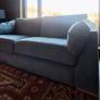 Blue Velvet Couch Image 3