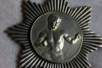 Antique Silver Boxing Medal 1928