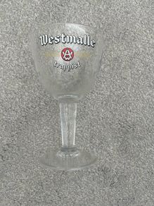Westmalle Trappist Beer Glass Chalice Goblet Authentic Belgian Brewery