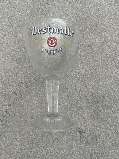 Westmalle Trappist Beer Glass Chalice Goblet Authentic Belgian Brewery