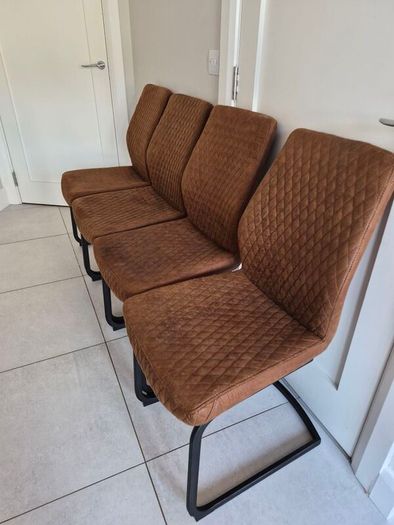 4 Tan Dining Chairs