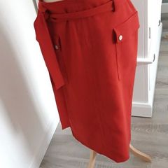 Next Tailoring Brick/Rust Coloured Skirt 12