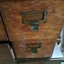 Vintage Set Oak Wooden Filing Drawers Image 5
