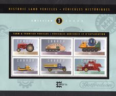 1996 Canada Historic Automobiles (5th series) Commemorative Stamps Miniature Sheetlet for Capex 96 Mint Never Hinged (MNH)