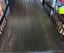 Anglo Indian Ceylonese Solid Ebony wood dining table & chairs