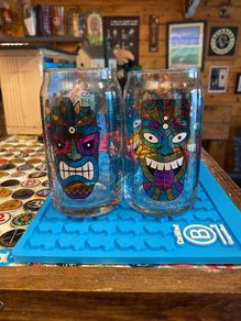 Tiki Cocktail Can Style Glass