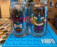 Tiki Cocktail Can Style Glass