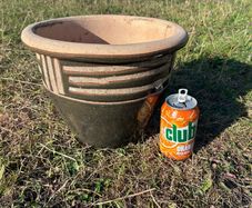 Glazed flower pot