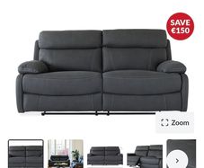 Harvey Norman - 3 seater electric recliner sofa, Pristine condition (south dublin)