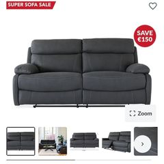 Harvey Norman - 3 seater electric recliner sofa, Pristine condition (south dublin)