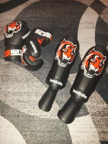 Gloves and shin guards