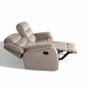 2 Seater leather Recliner Sofa, Black Image 3