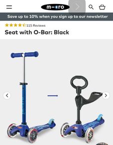 M-cro Seat with O-Bar: Black